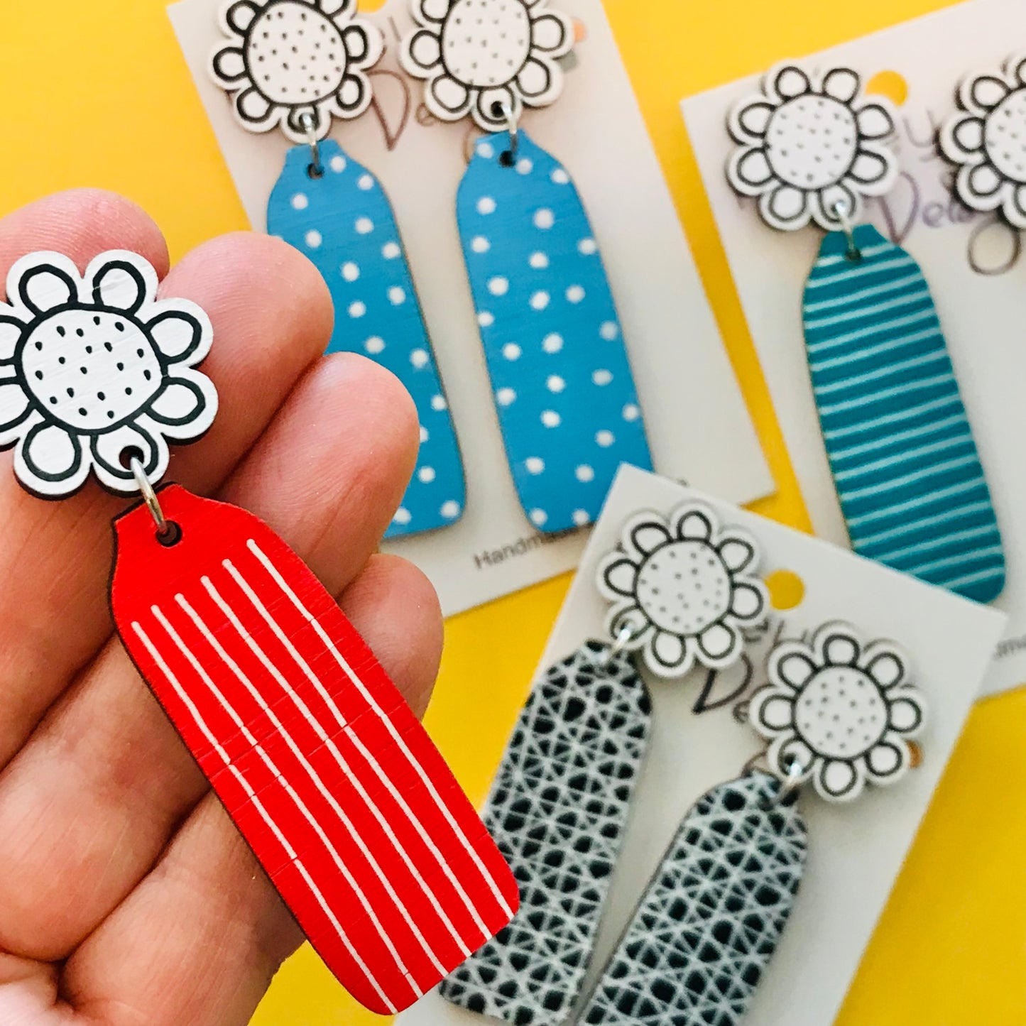 Flower Vase Statement Earrings