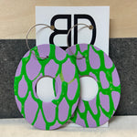 Handmade Painted Leather Earrings - The Big Zero