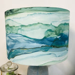 Aquamarine Sunrise Watercolour Ceramic Table Lamp