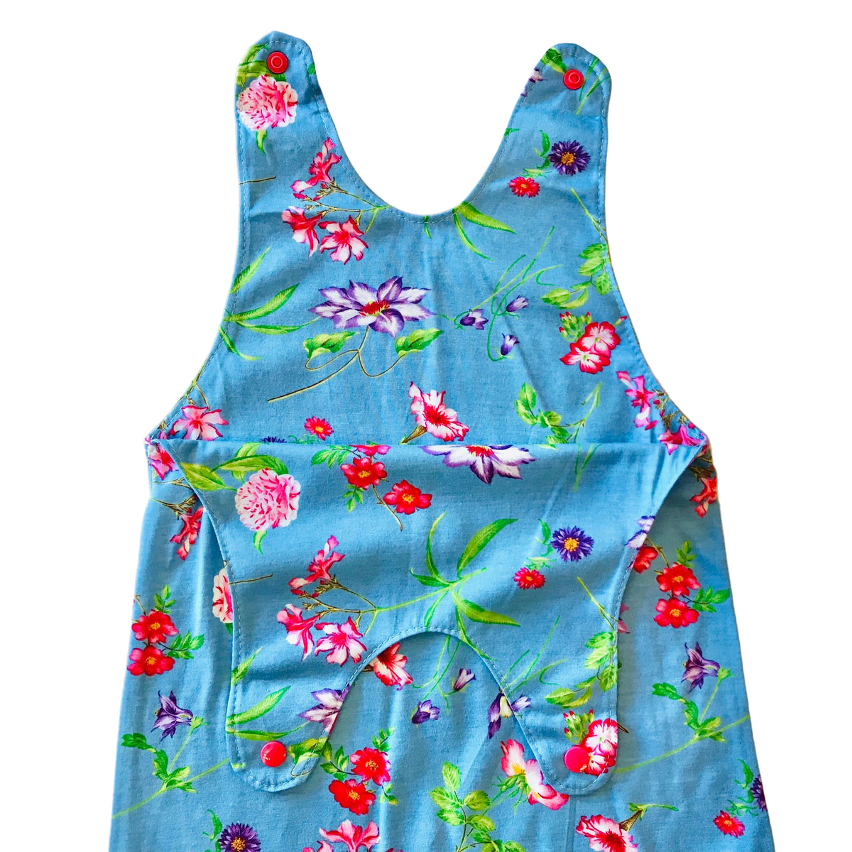 Baby Toddler Long Romper - Blue Floral