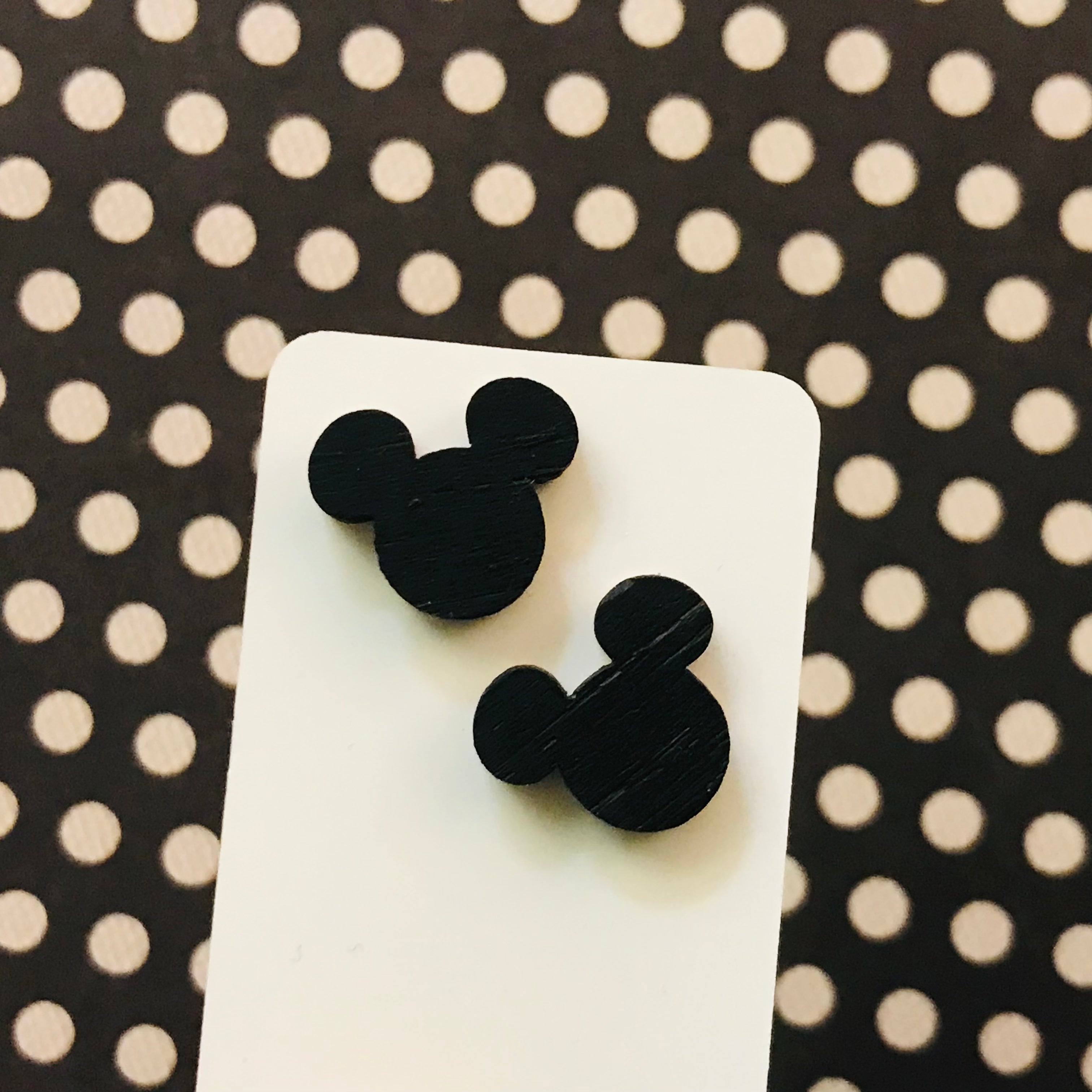 Novelty Studs Earrings - Graphic Acrylic