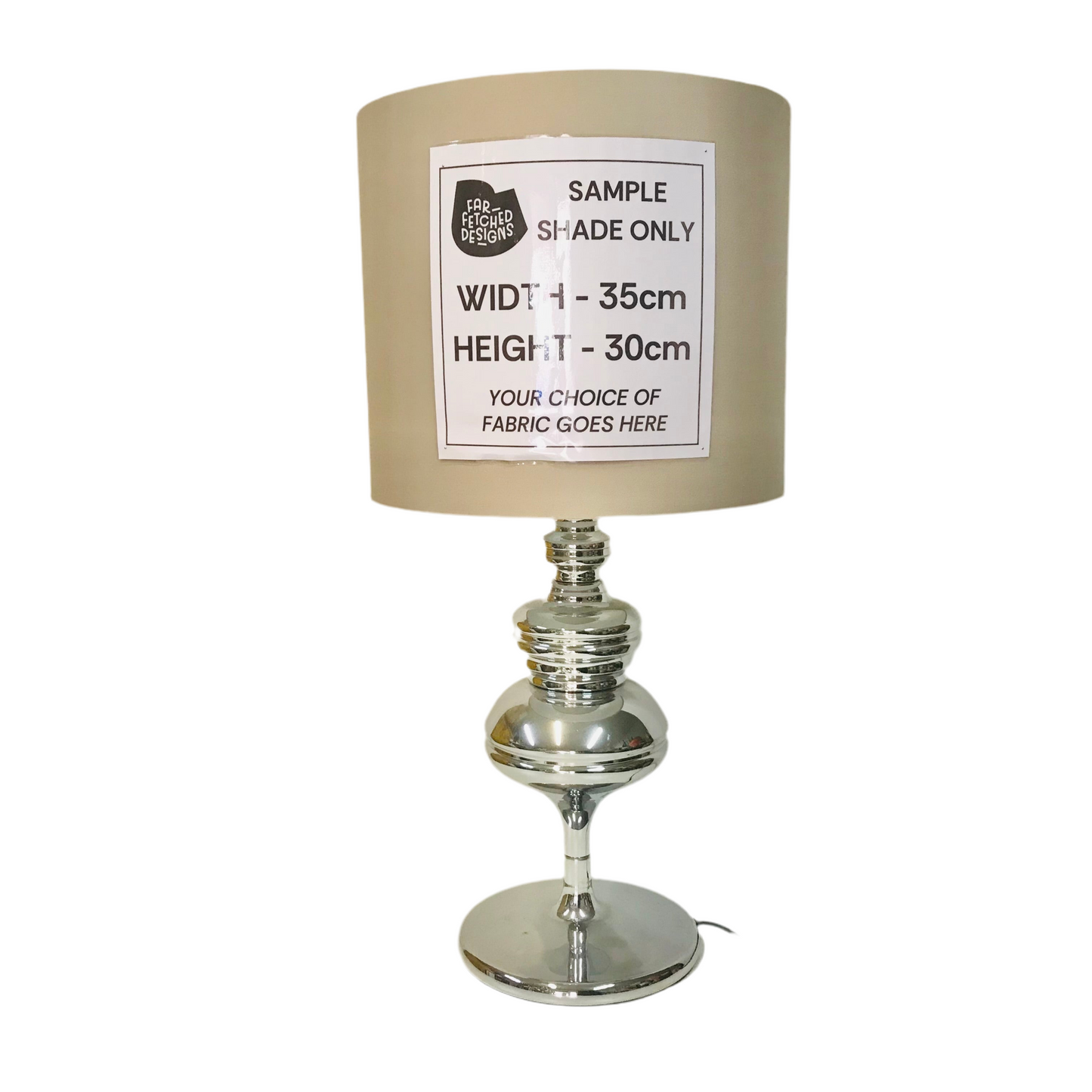 Lamp Base Only - Sculptural Chrome Table Lamp