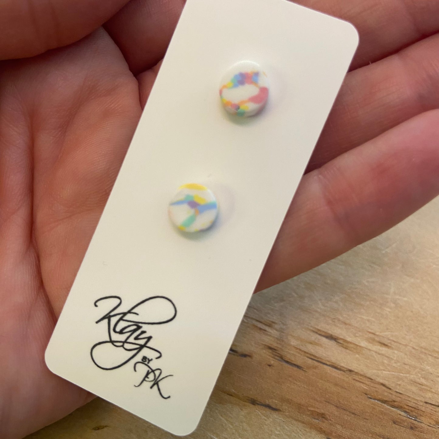 Handmade Polymer Clay Earrings - studs