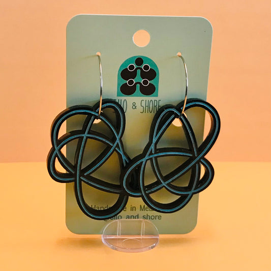 Art Deco Acrylic Earrings - Scribbles (extra large)