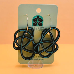 Art Deco Acrylic Earrings - Scribbles (extra large)