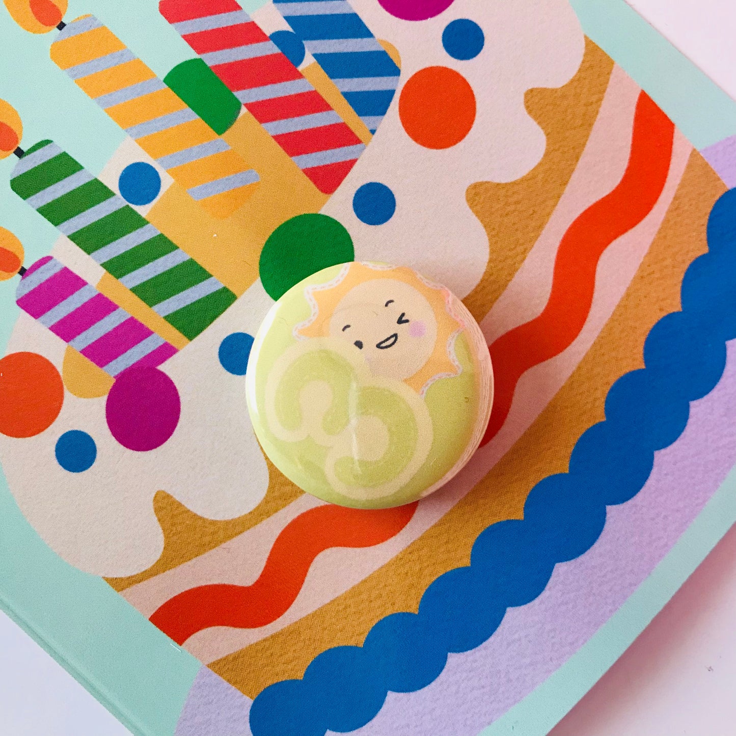 Badge Pin Birthday Cards