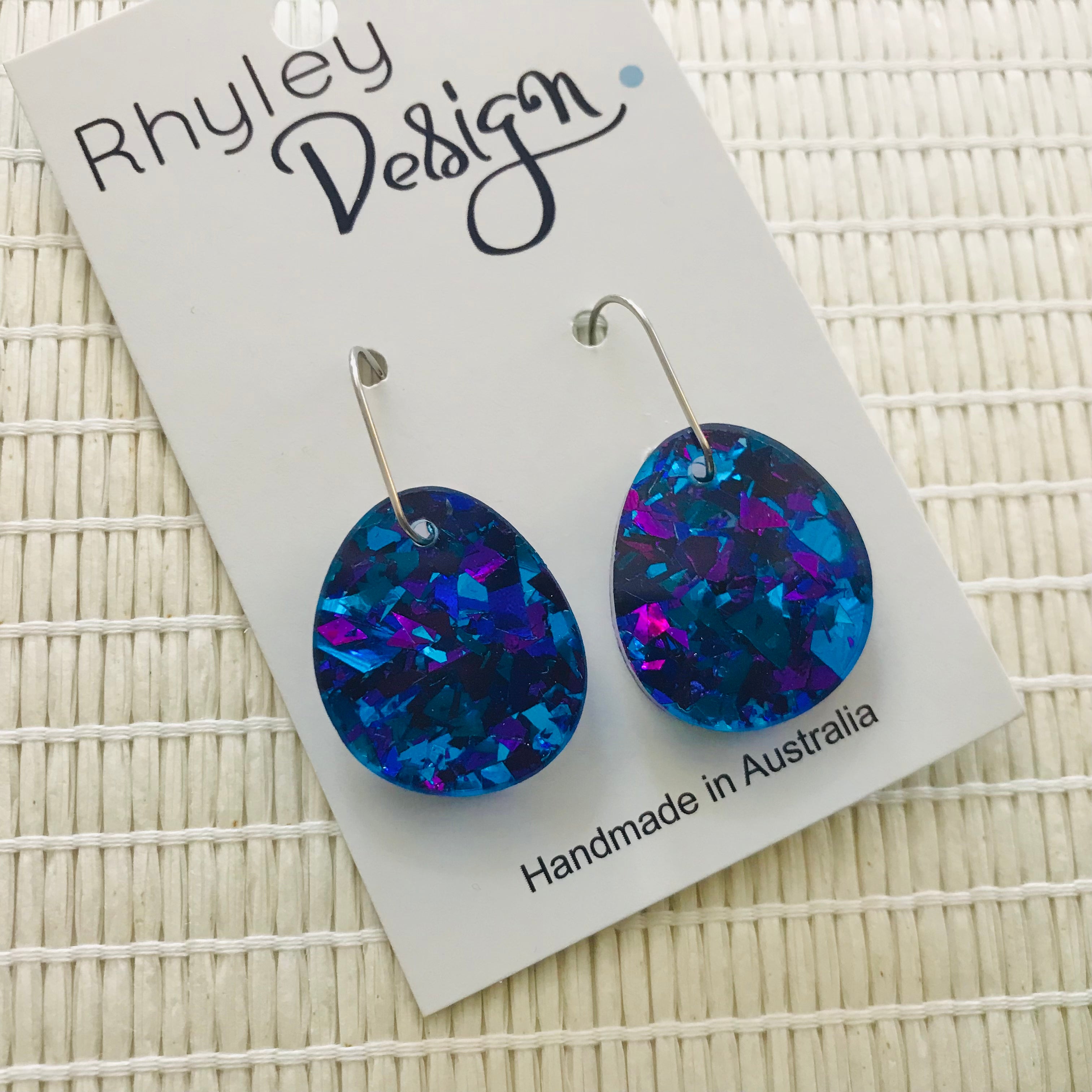 Bold Perspex Drop Disc Earrings - Mini