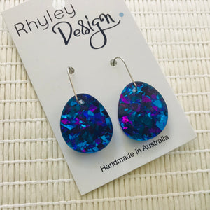 Bold Perspex Drop Disc Earrings - Mini