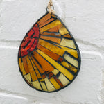 Handmade Glass Suncatcher - Mosaic Starburst Tear Drop
