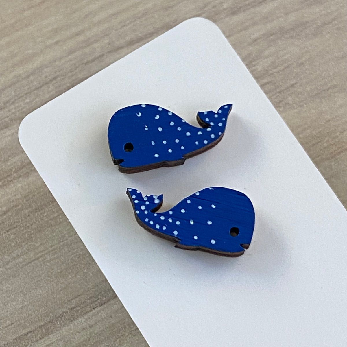 Novelty Studs Earrings - Graphic Wood