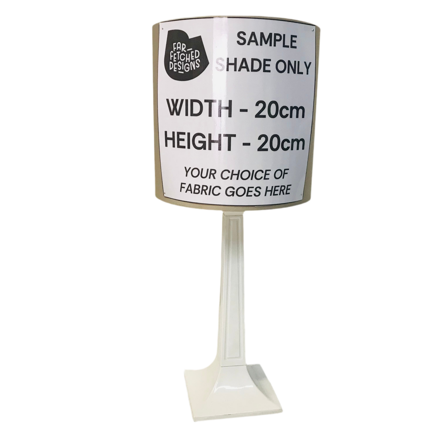 Lamp Base Only - White Column Resin Table Lamp