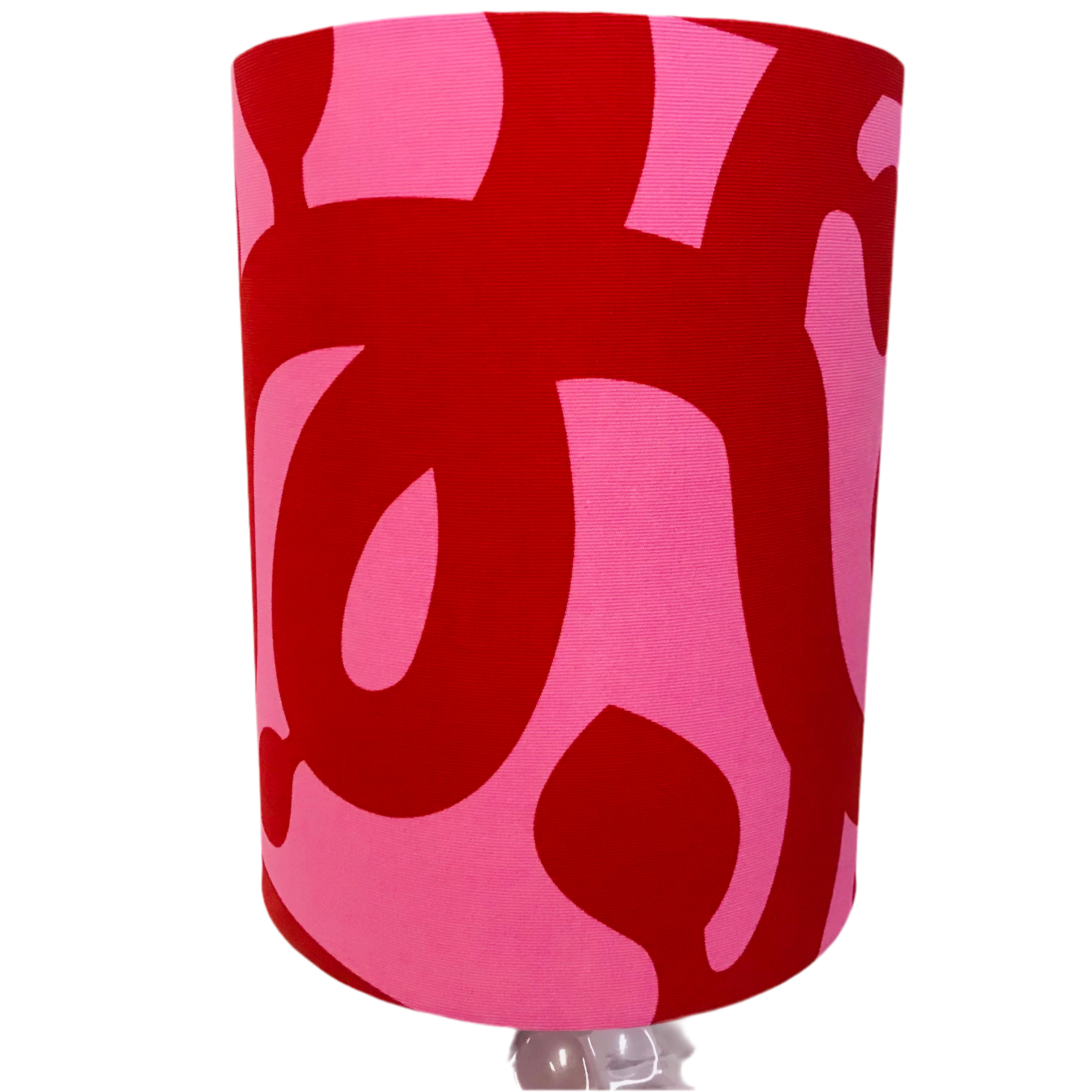 Red & Pink Mod Glass Table Lamp (shade on sale)