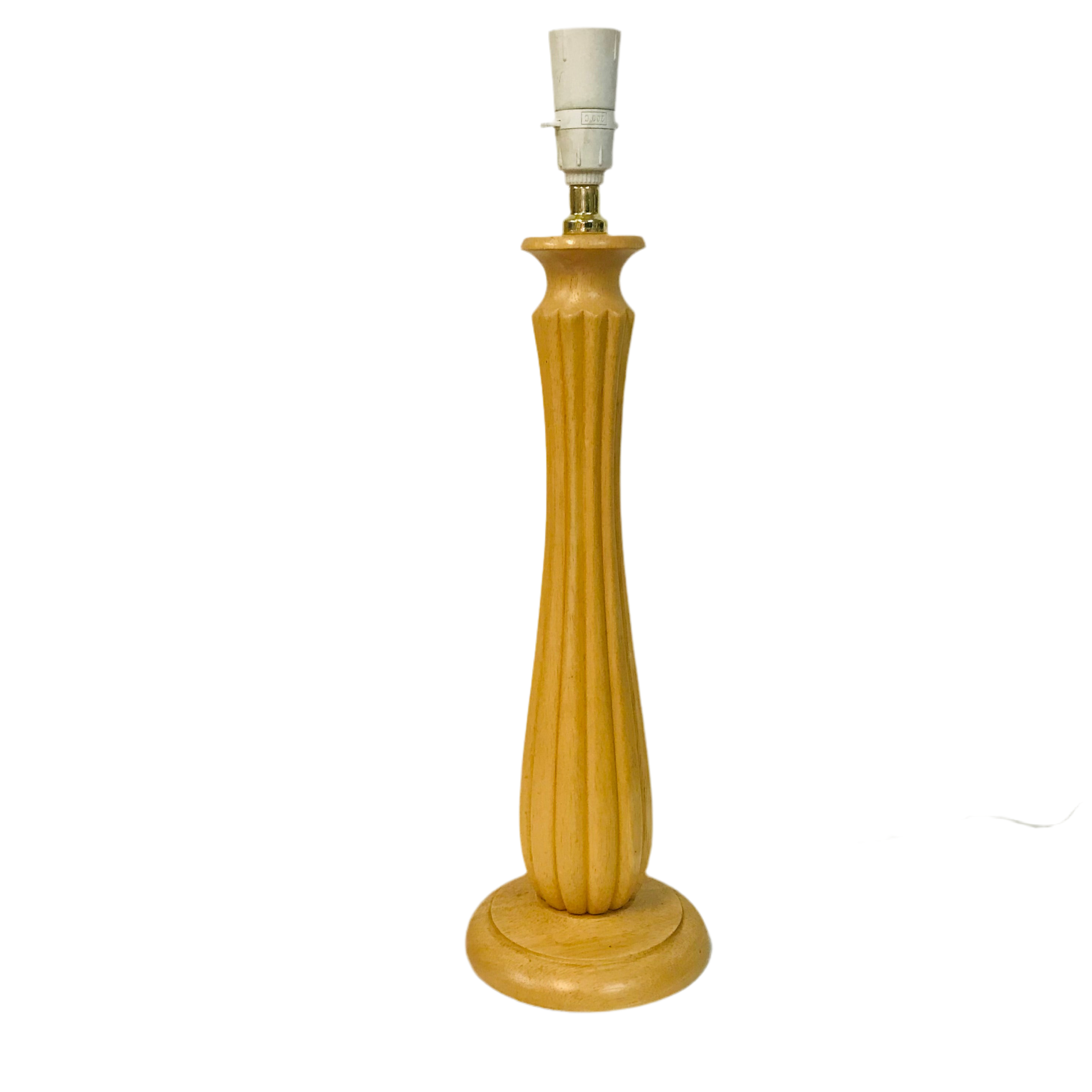 Extra tall red & orange poppies timber table lamp