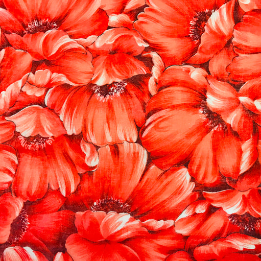 Custom Lamp Shade only - Vintage Red Floral