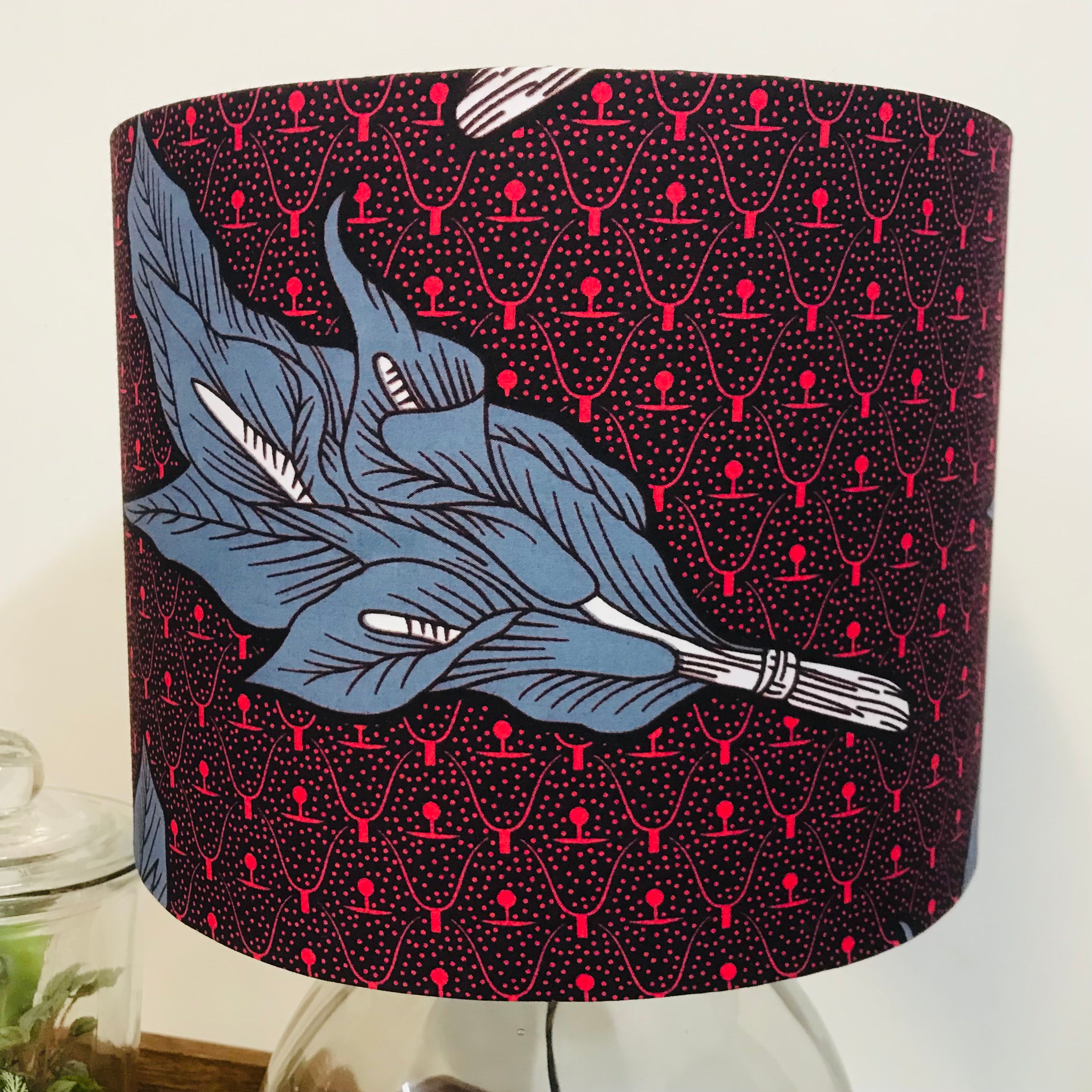 Custom Lamp Shade only - African Wax Print Peace Lilies