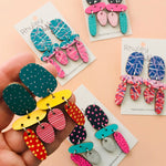 Handpainted Organic Shape Dangles