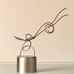 Handcrafted Steel Sculpture - Figure Jumping into a Pool