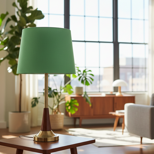 Custom Lamp Shade only - Basics - Linen in Emerald