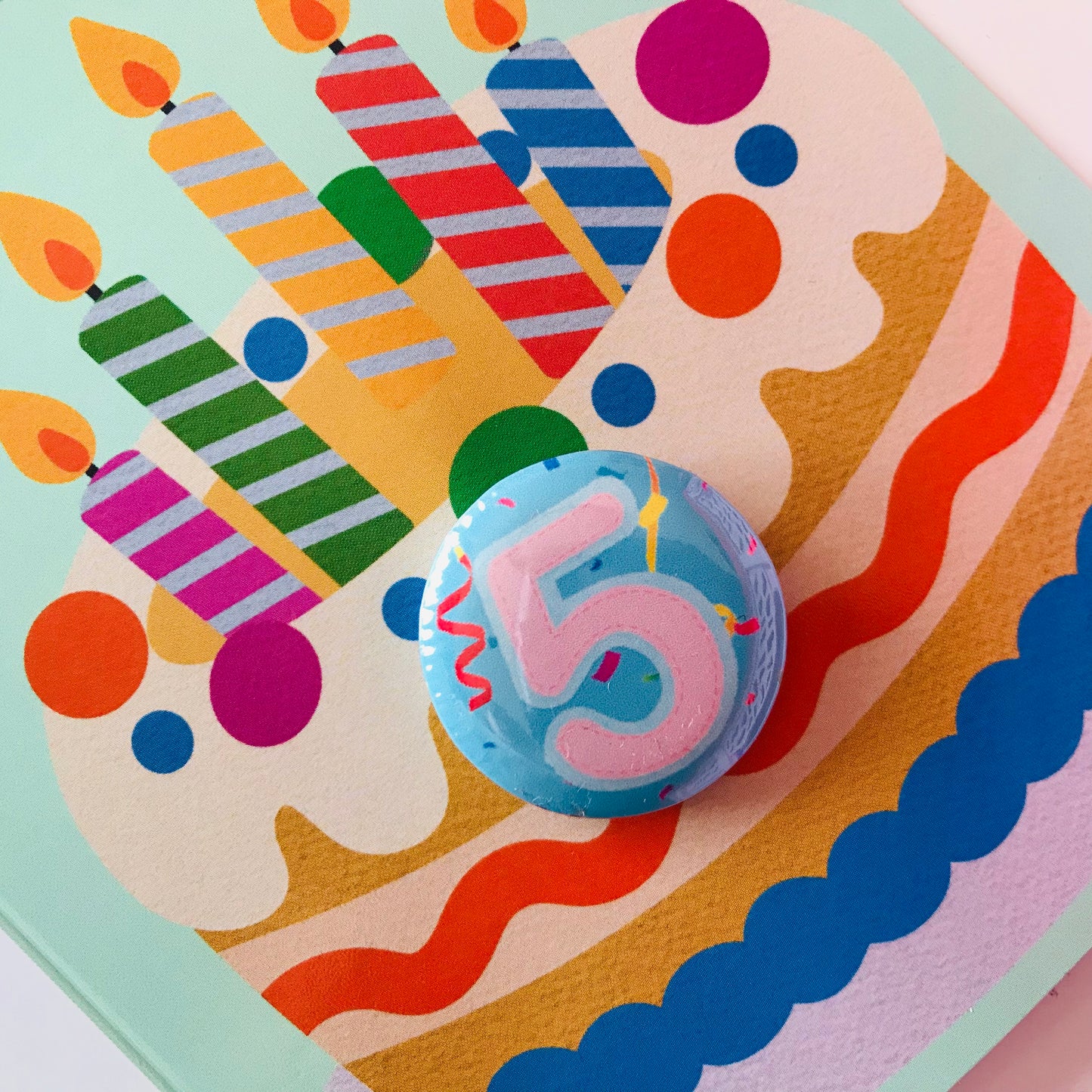 Badge Pin Birthday Cards