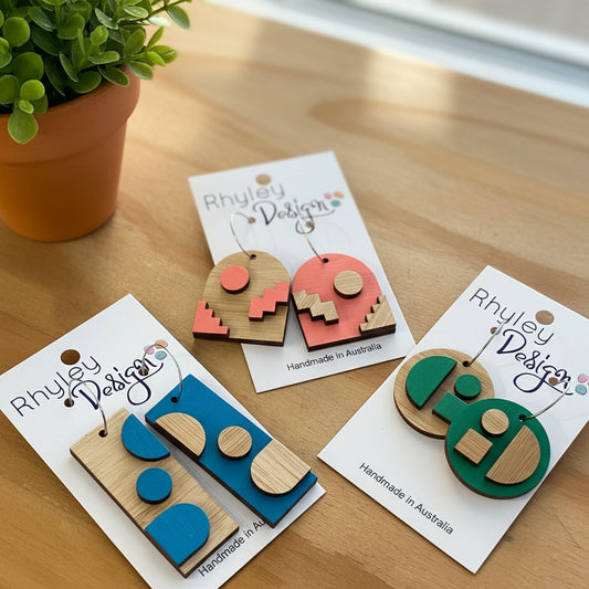 3D Shapes Statement Earrings