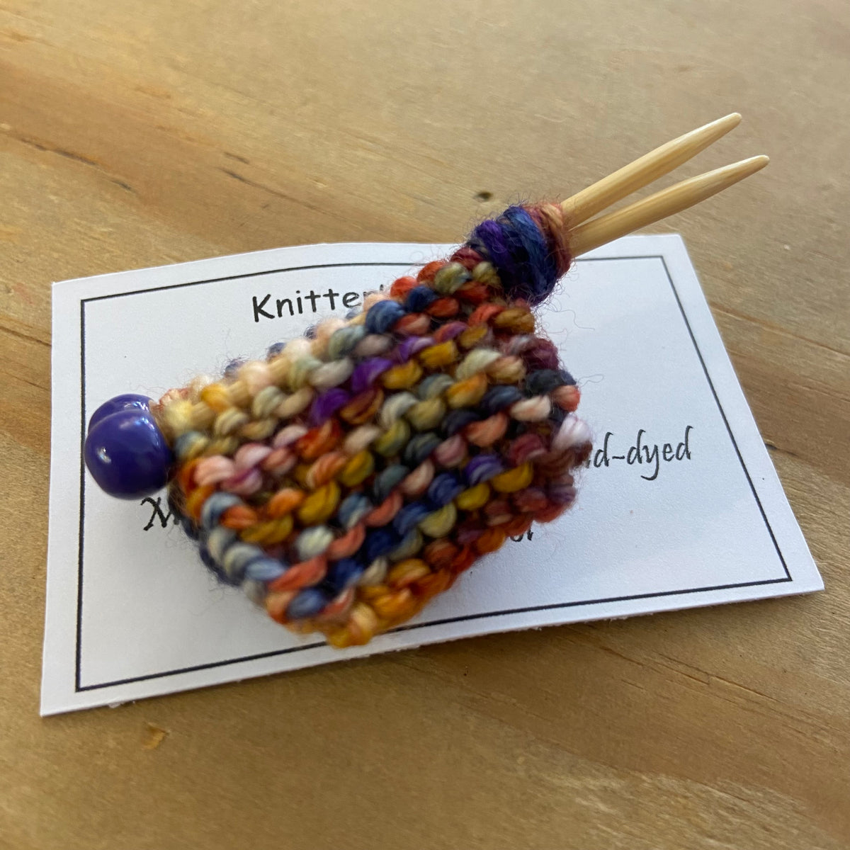 Handcrafted Knitter's Brooch