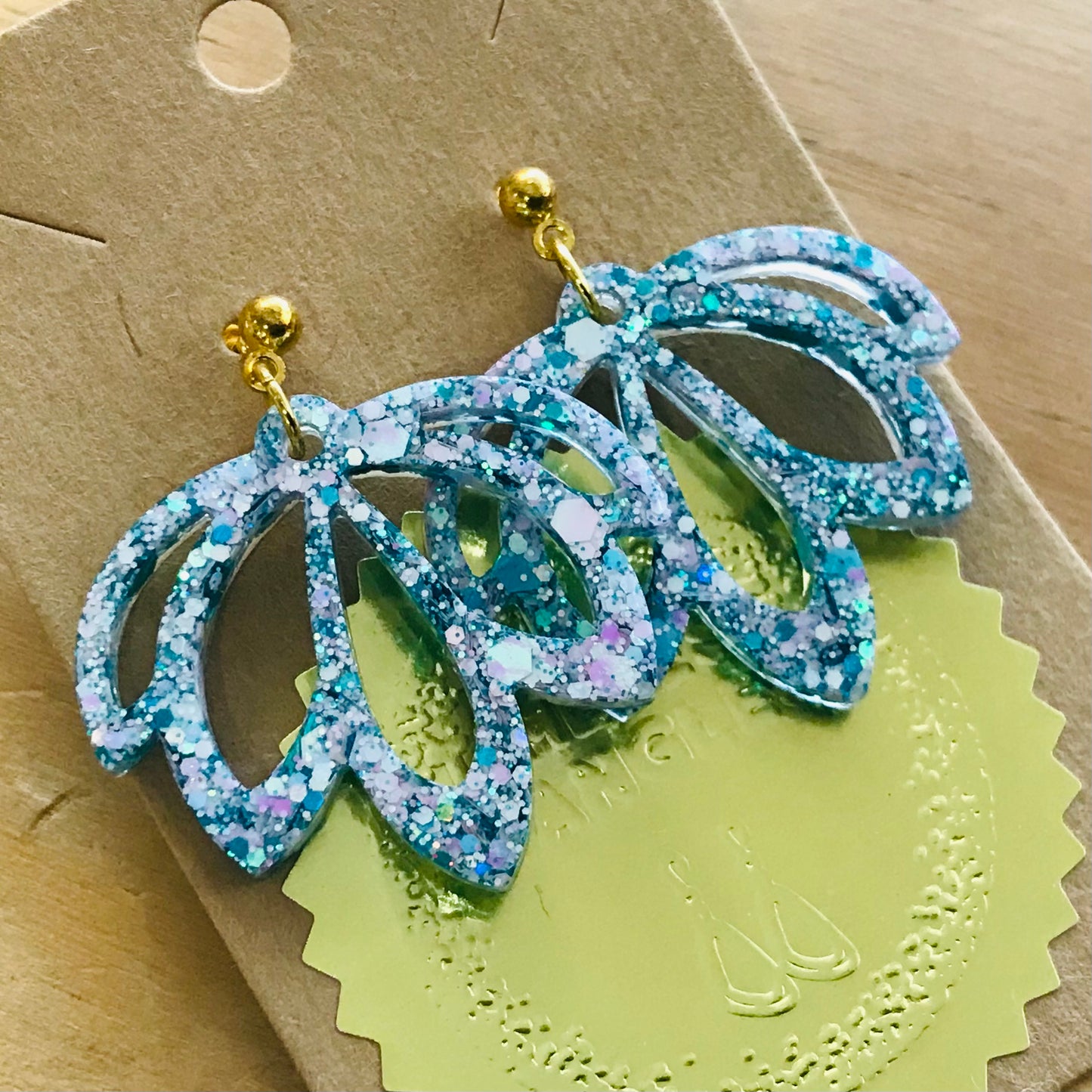 Novelty Resin Sparkle Dangles Earrings