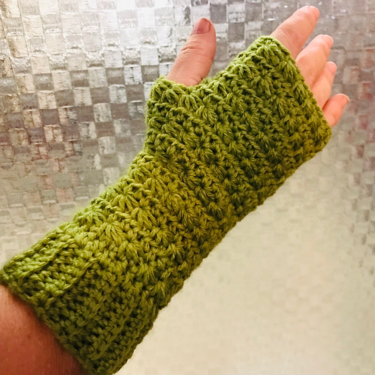 Crochet fingerless gloves - various colours