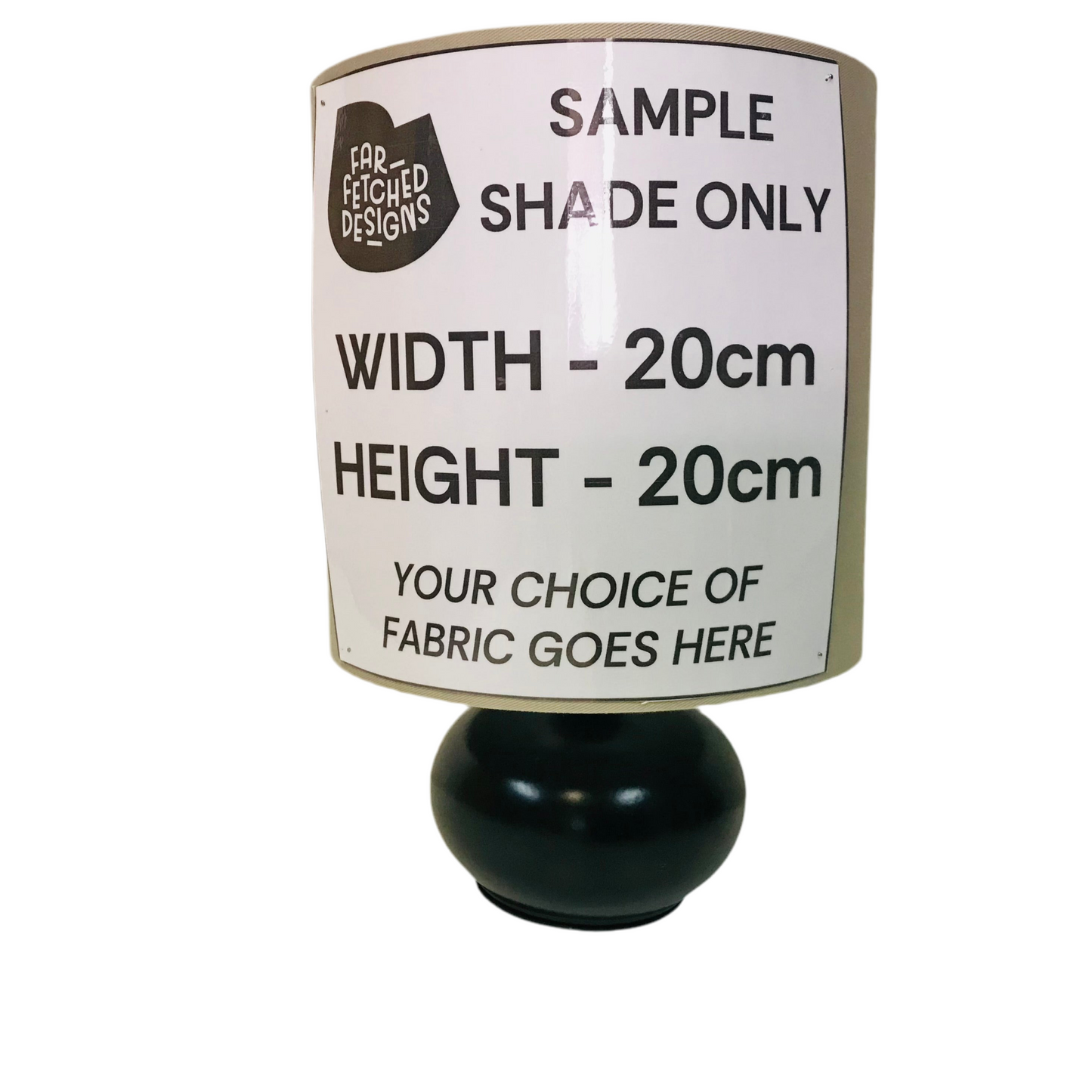 Lamp Base Only - Mini Black Ceramic Ball Table Lamp