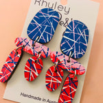 Handpainted Organic Shape Dangles