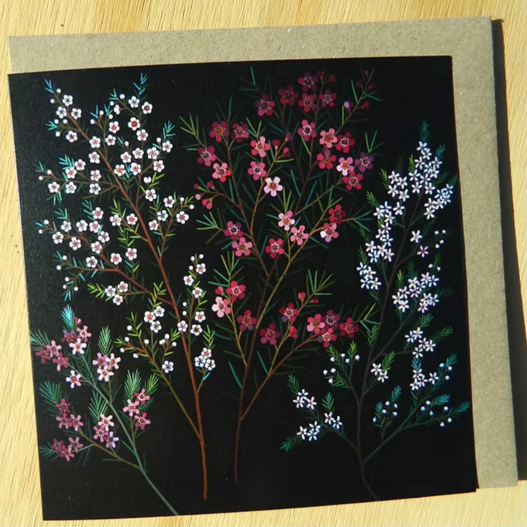 Flora Square Blank Greeting Cards