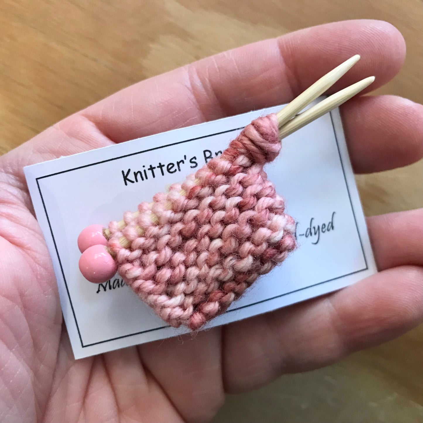 Handcrafted Knitter's Brooch
