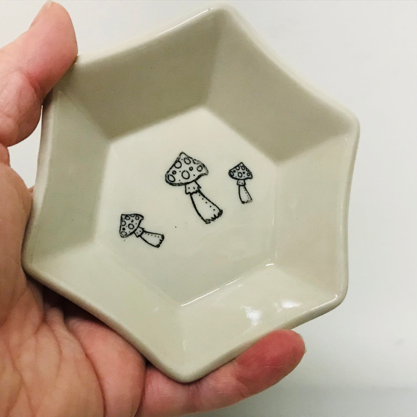 Handthrown Pottery Hexagon & Triangle Trinket Dishes