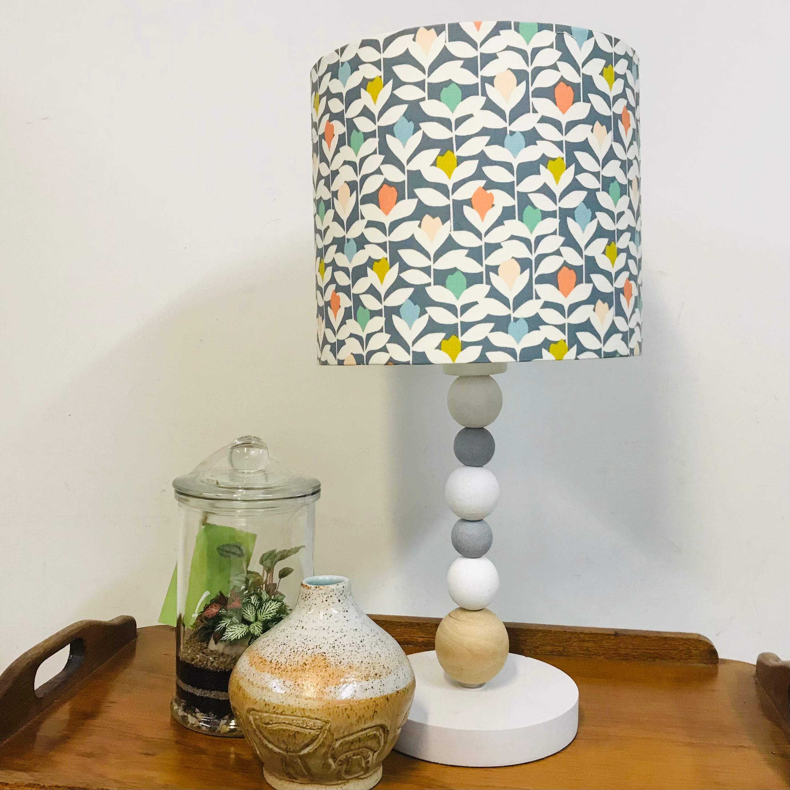 Custom Lamp Shade only - Pastel Vines