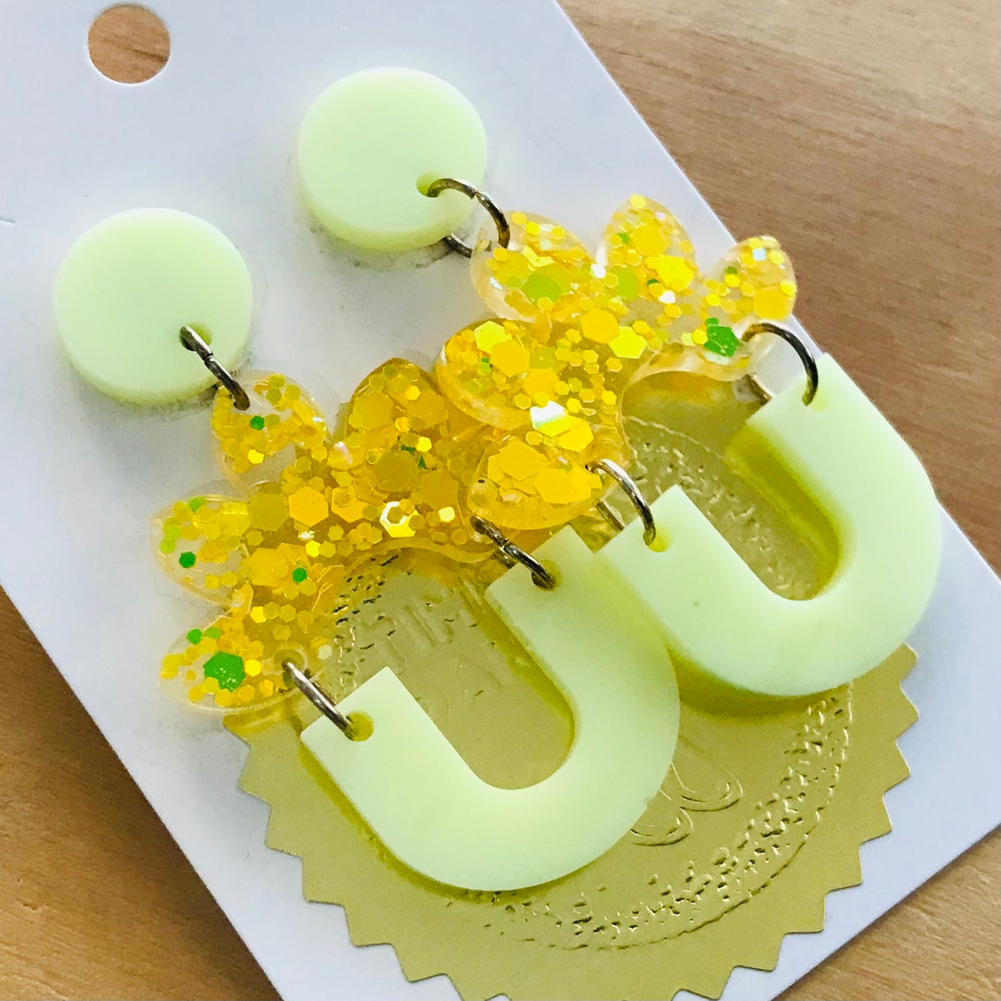 Novelty Resin Sparkle Dangles Earrings