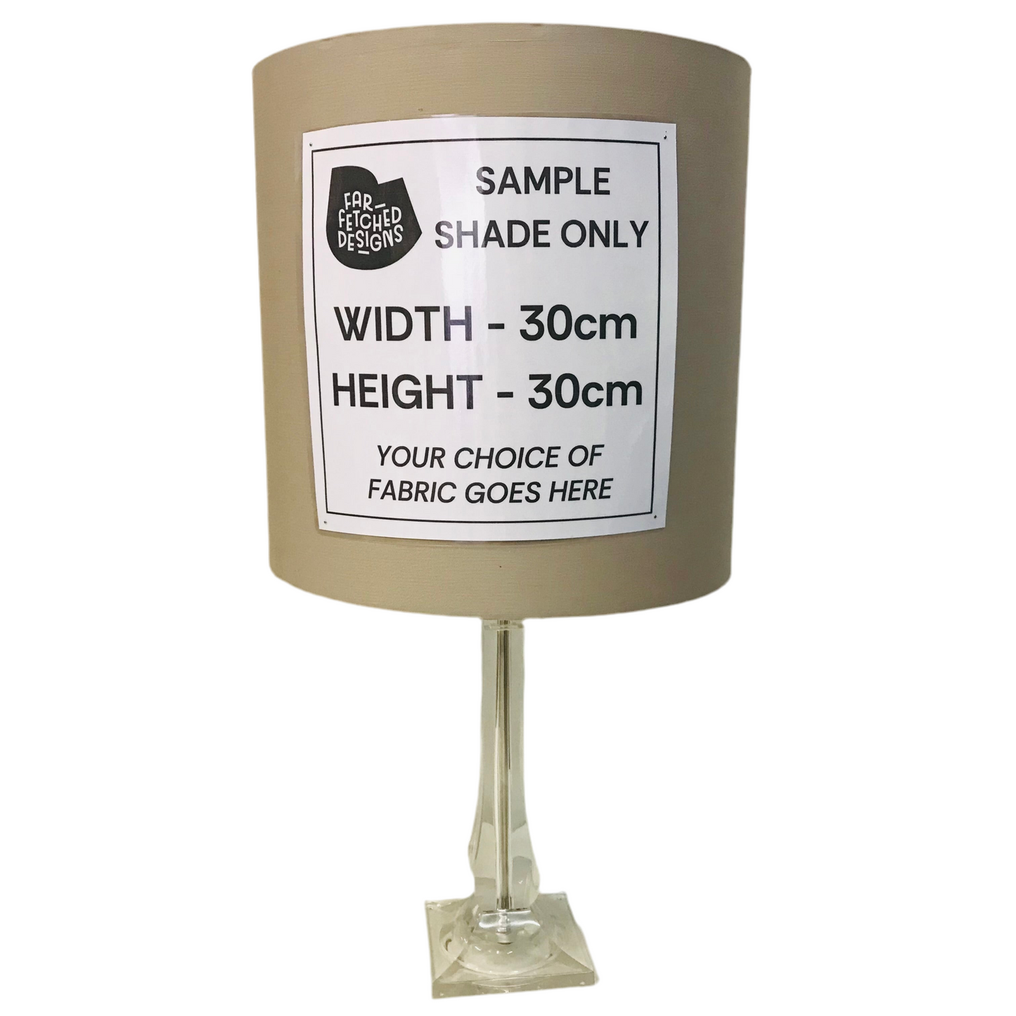 Lamp Base Only - Clear Resin Column Table Lamp