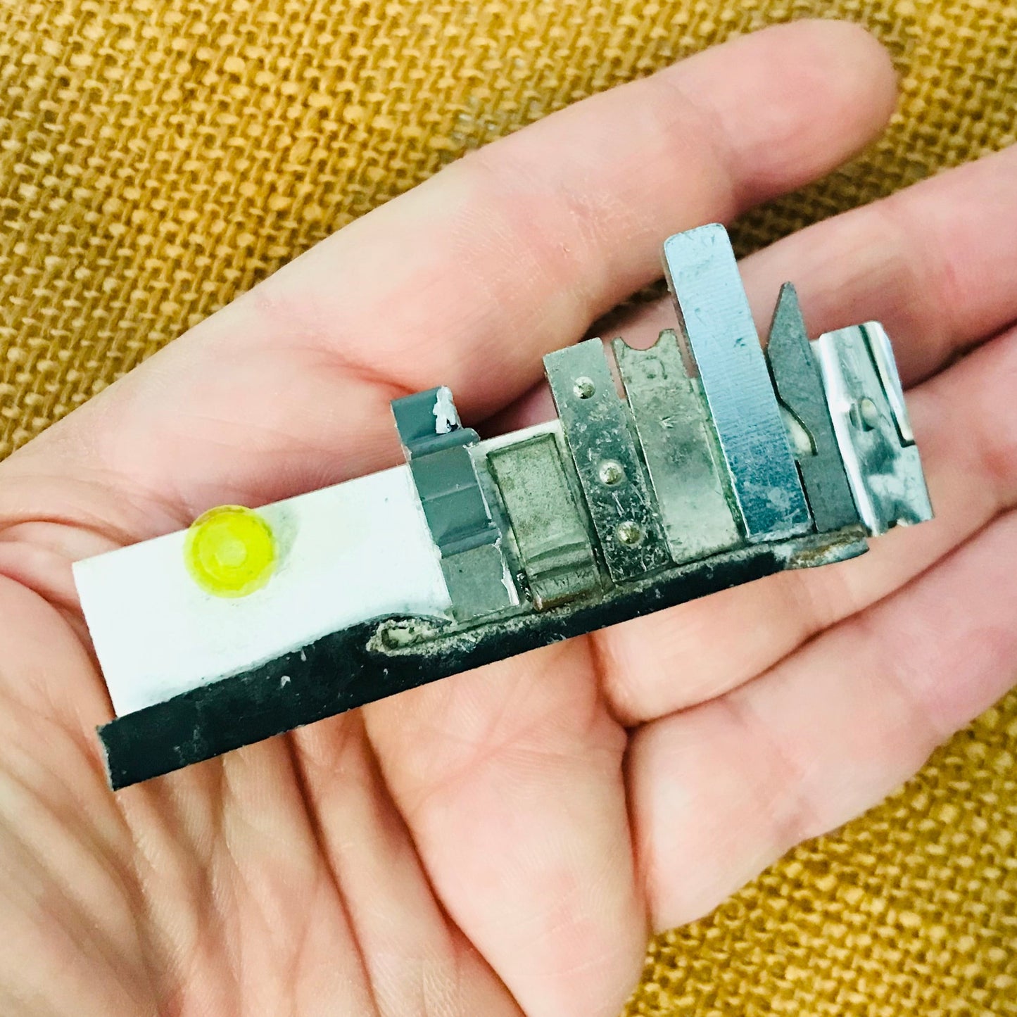 Found Object Brooch - SIlver City Sunrise 4