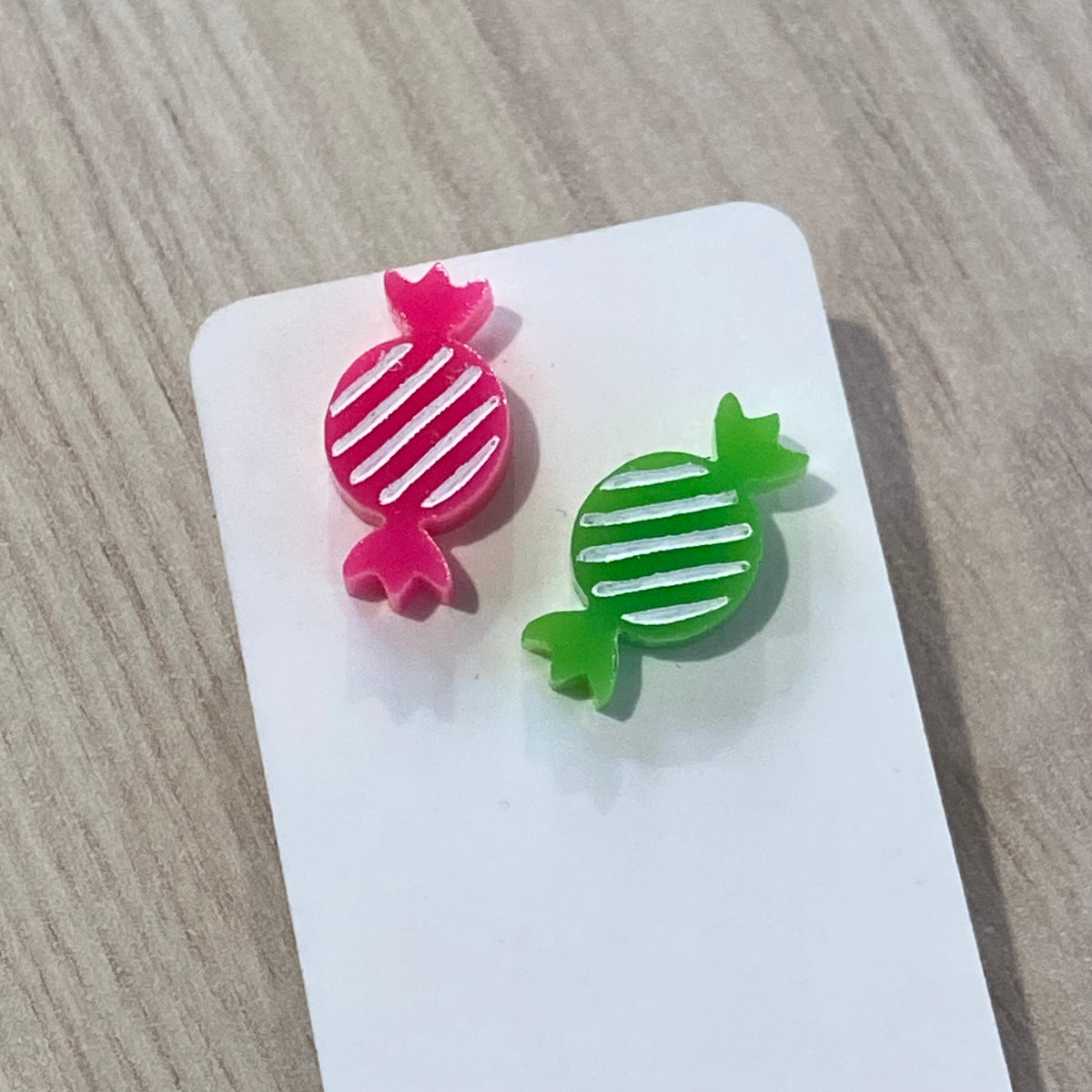 Novelty Studs Earrings - Graphic Acrylic