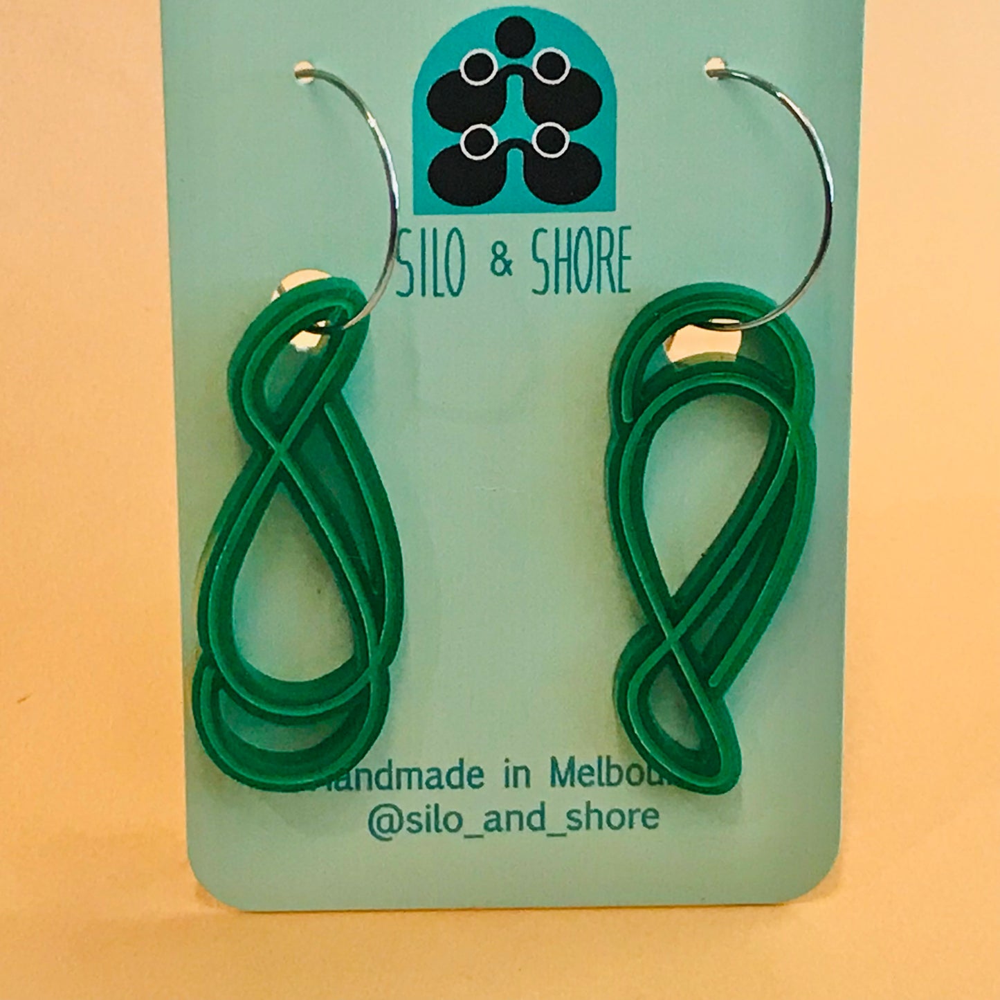 Art Deco Acrylic Earrings - Scribbles (medium)