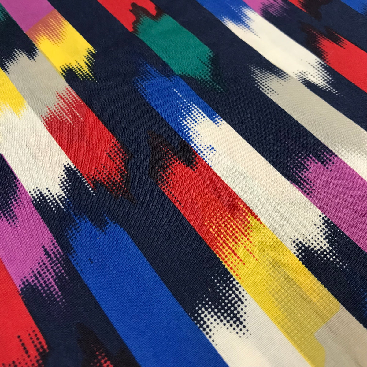 Custom Lamp Shade only - Navy Rainbow Pixel Stripe