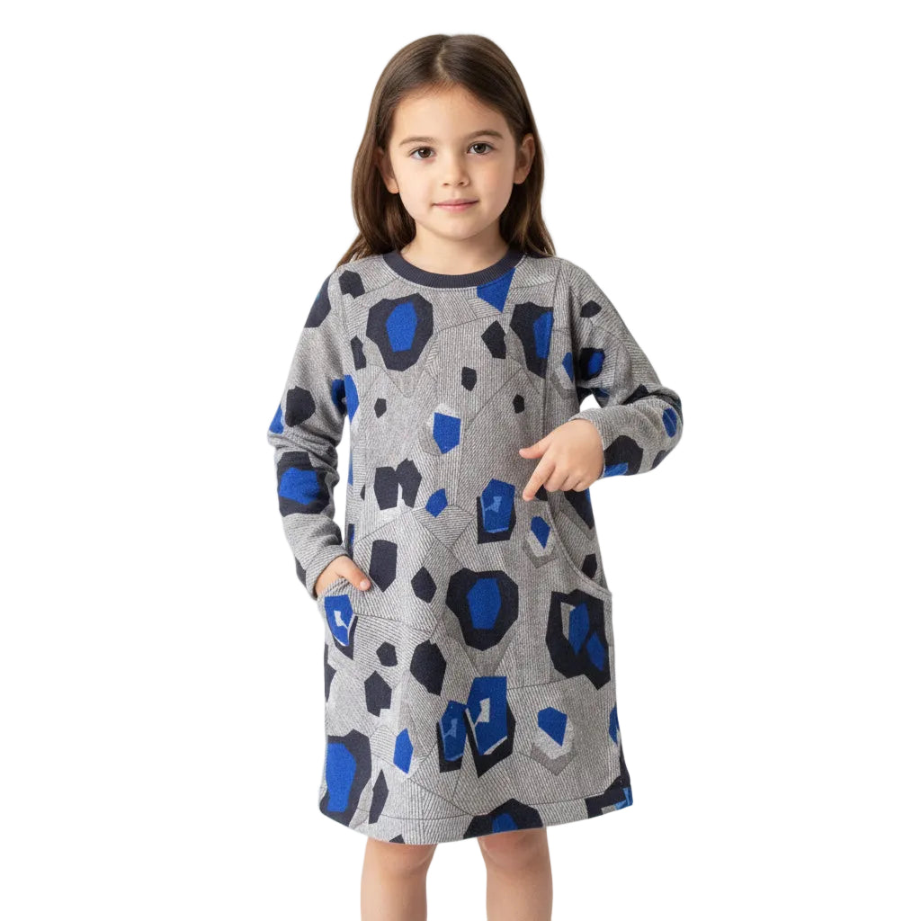 The Pocket Rocket Handmade Dress - Blue Geo