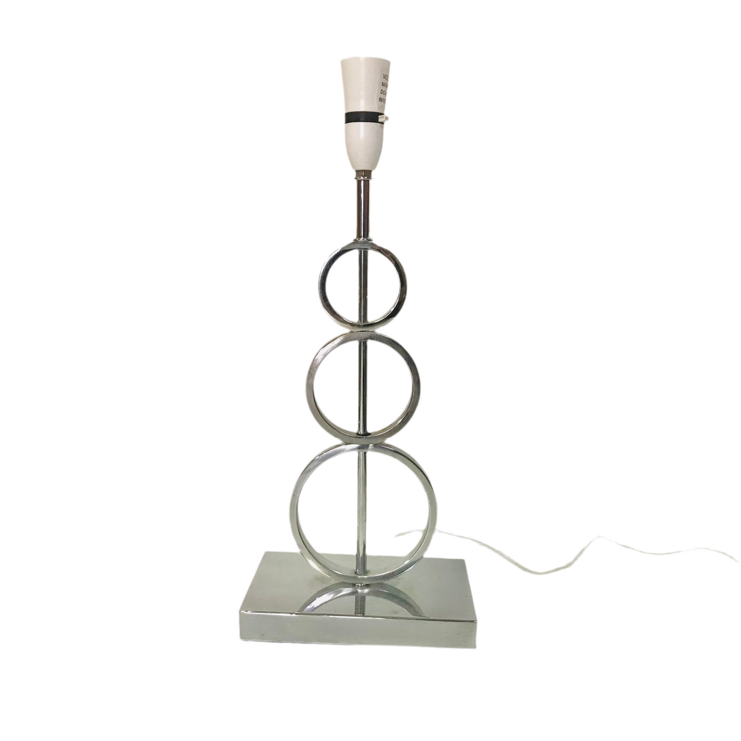 Lamp Base Only - Triple Ring Stainless Steel Table Lamp
