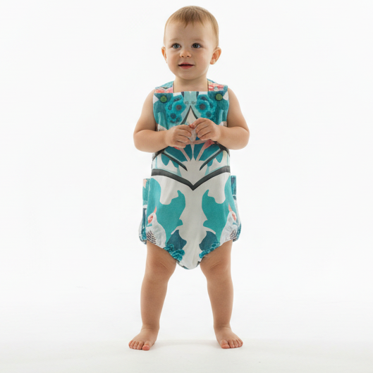 Baby Toddler Summer Romper - Crested Pigeons