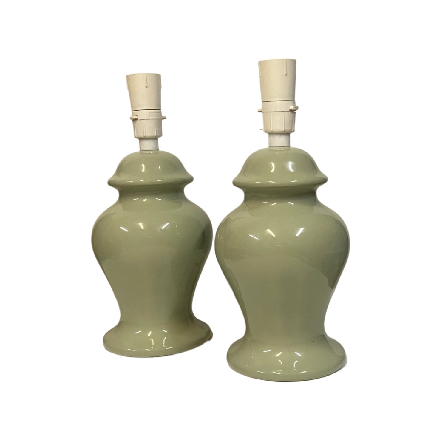 Lamp Base Only - MCM Green Ceramic Table Lamp