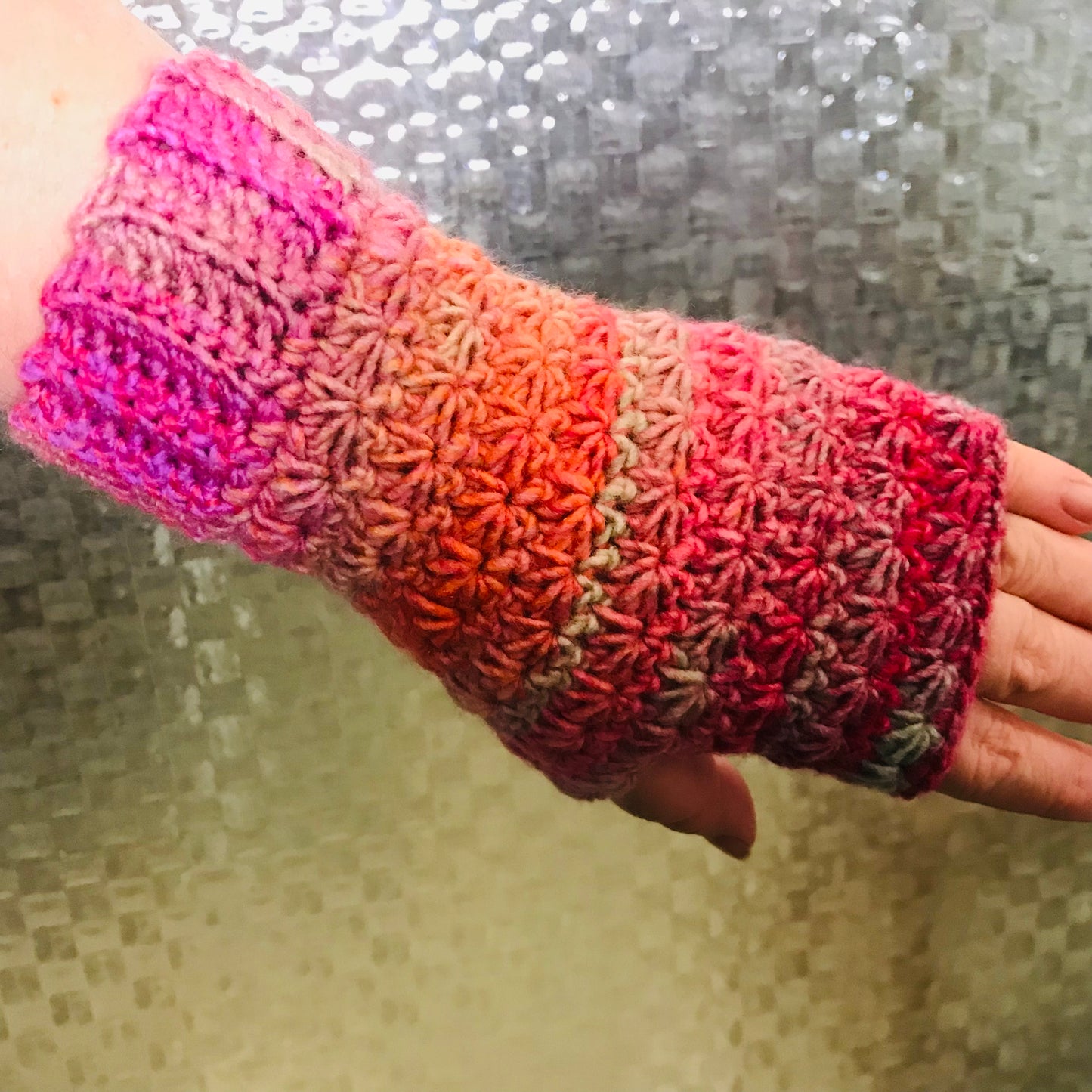 Crochet fingerless gloves - various colours