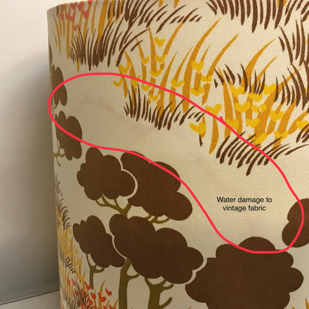 Bright Yellow Oversized Table Lamp with Vintage Savannah Shade