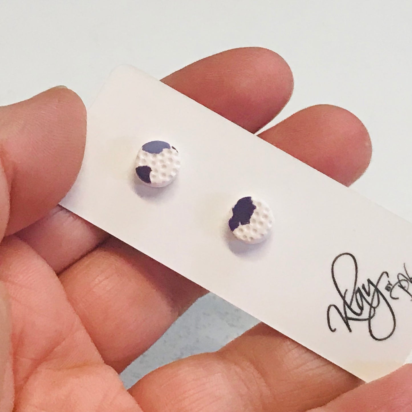 Handmade Polymer Clay Earrings - studs