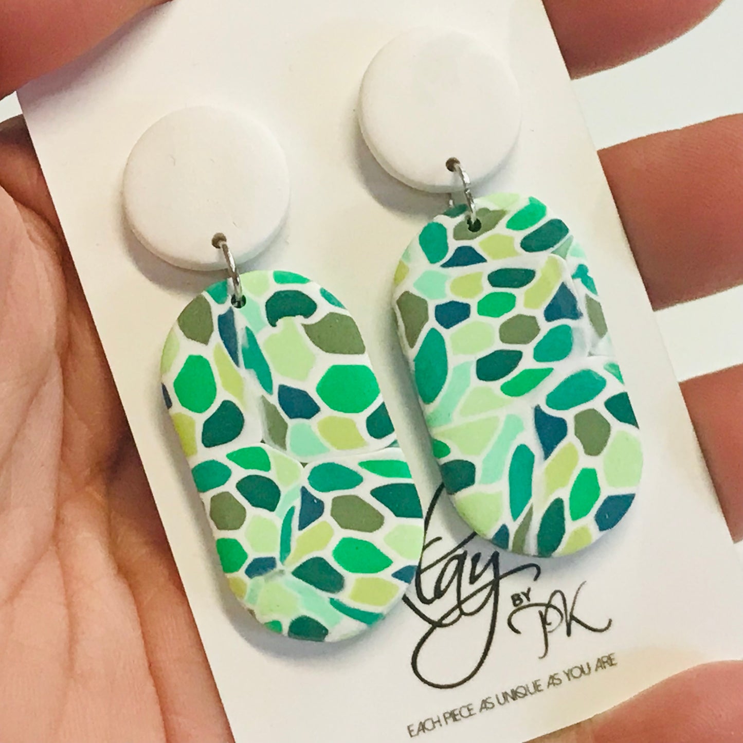 Handmade Polymer Clay Earrings - Jungle