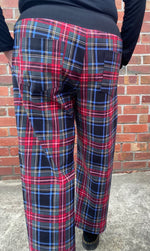 Women's Handmade Band Pants - Tartan