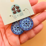 Art Deco Acrylic Earrings - Sunny Hoops