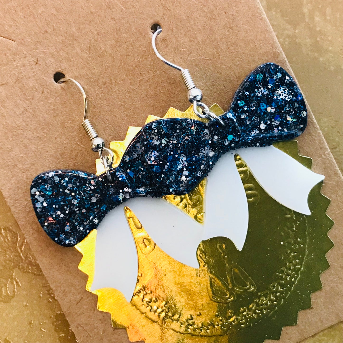 Novelty Resin Sparkle Christmas Dangle Earrings